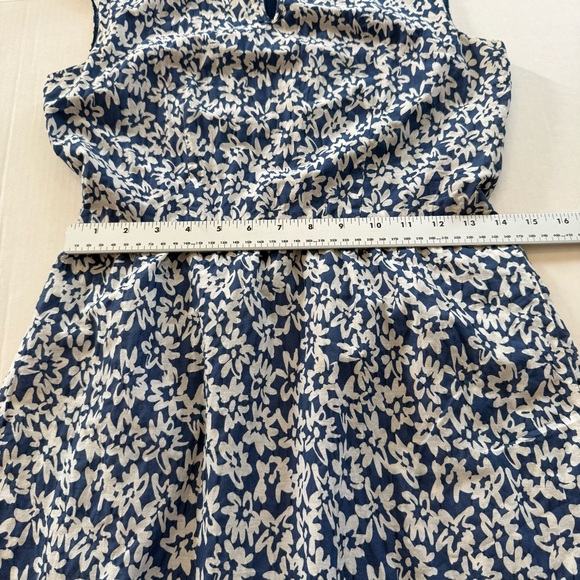 Brooks Brothers Women’s Dress Blue White Floral Size 0 Silk Cotton Blend - Picture 10 of 16